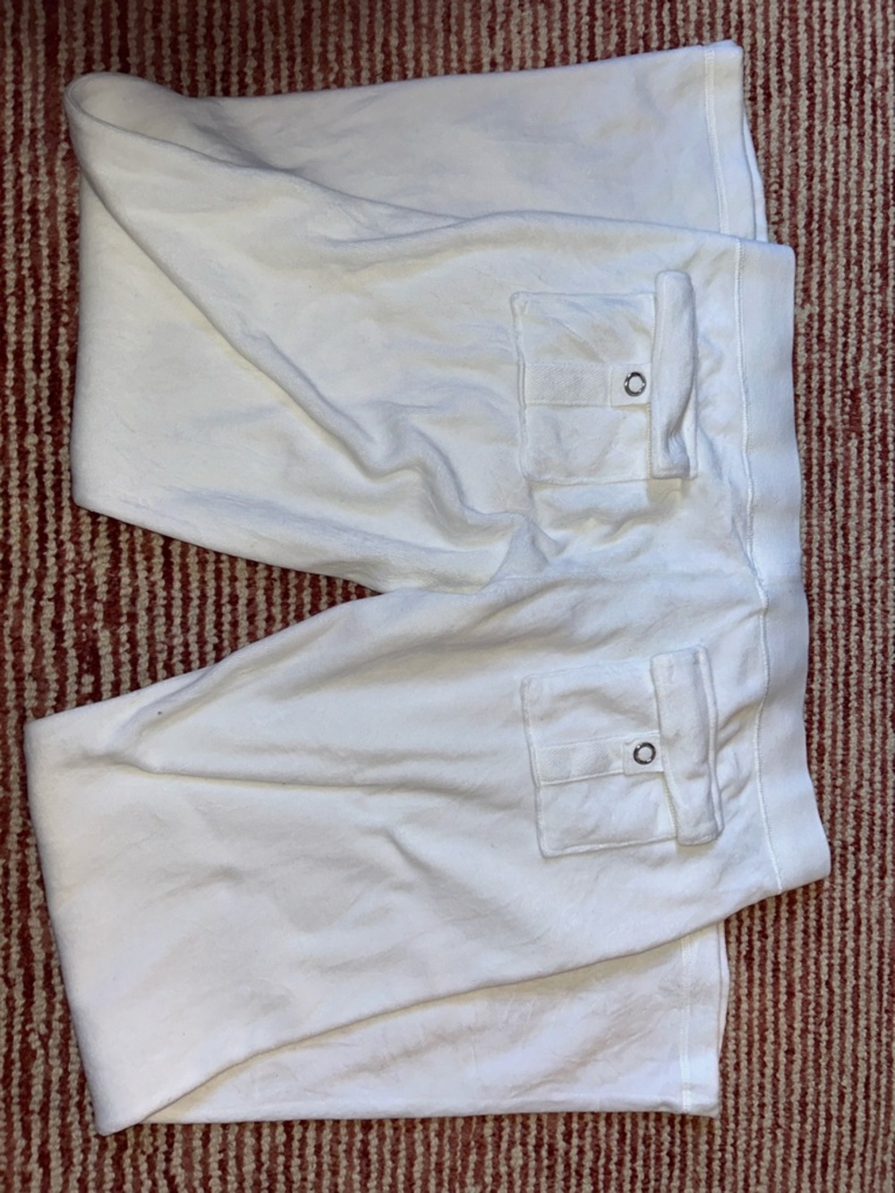 Vintage Juicy Couture White Velour Drawstring Wide-Leg Pants - Picture 3 of 4